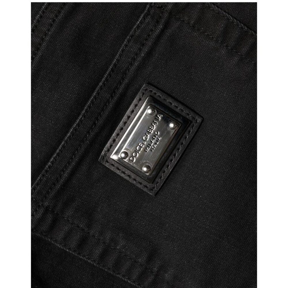 Dolce & Gabbana Black Skinny Cotton High Waist Denim Women's Jeans